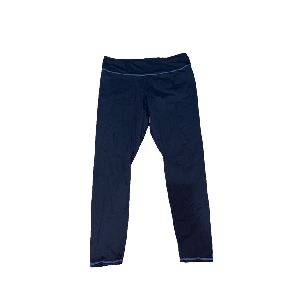 J. Jill Fit Performance Fleece-Back Leggings Blue Large Tall